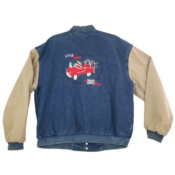 Vintage Other - Three Rivers ~Men's L~ Authentic Denim Jacket/Bomber "Little Tots For BIG Boys"